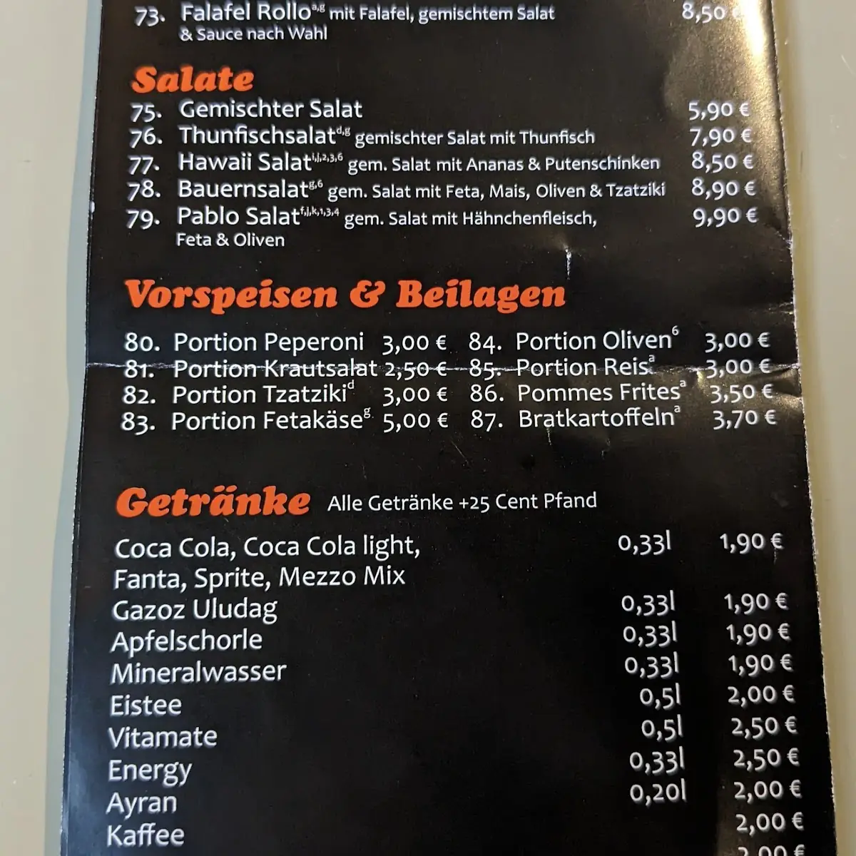 Speisekarte photo 5