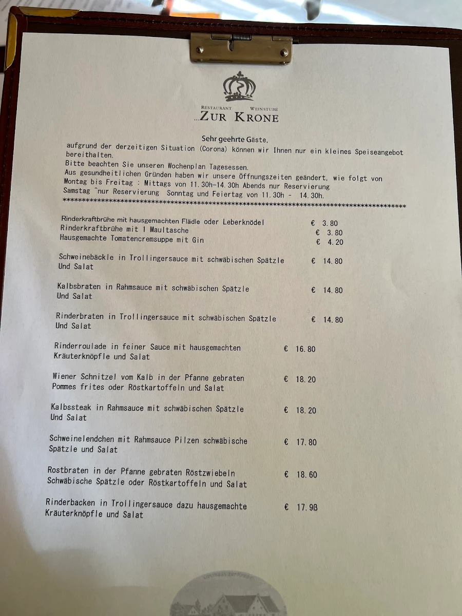 Speisekarte photo 1