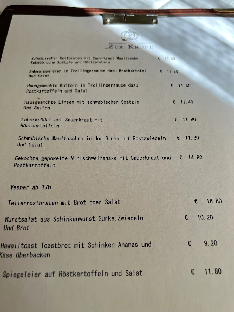 Speisekarte photo 2