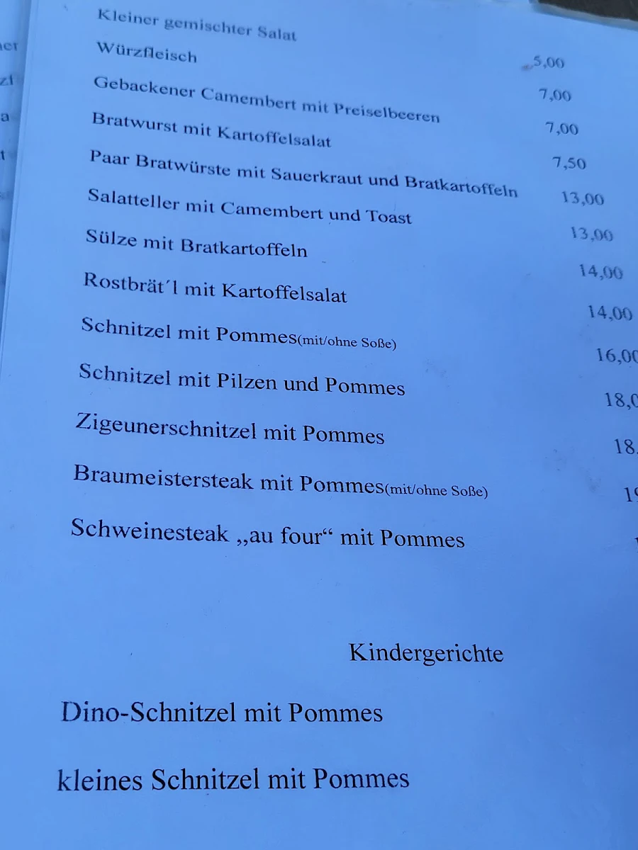 Speisekarte photo 1