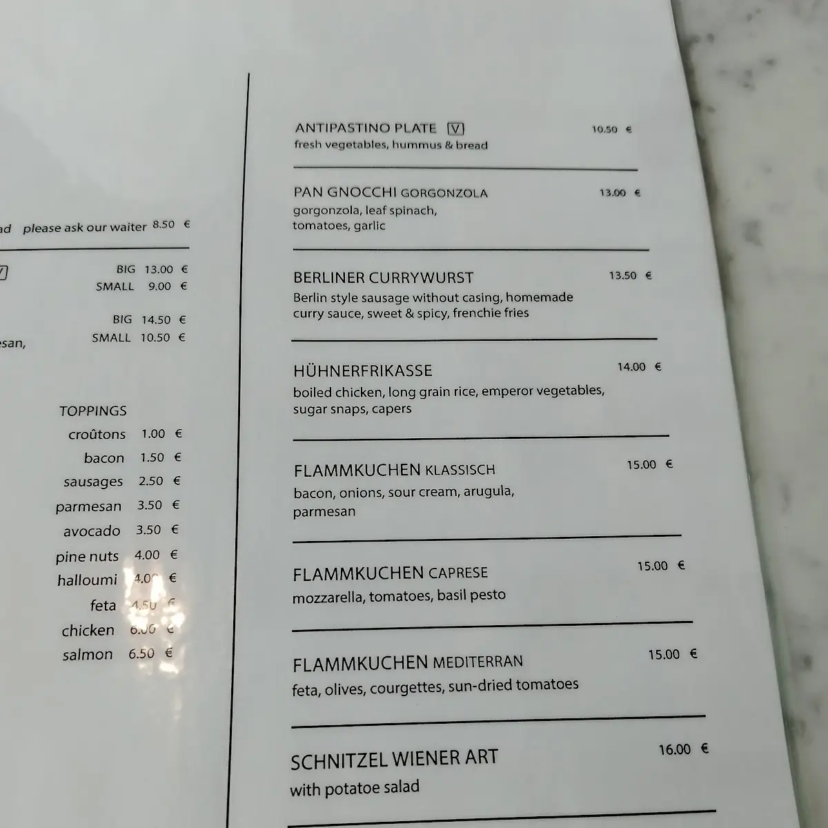 Speisekarte photo 5