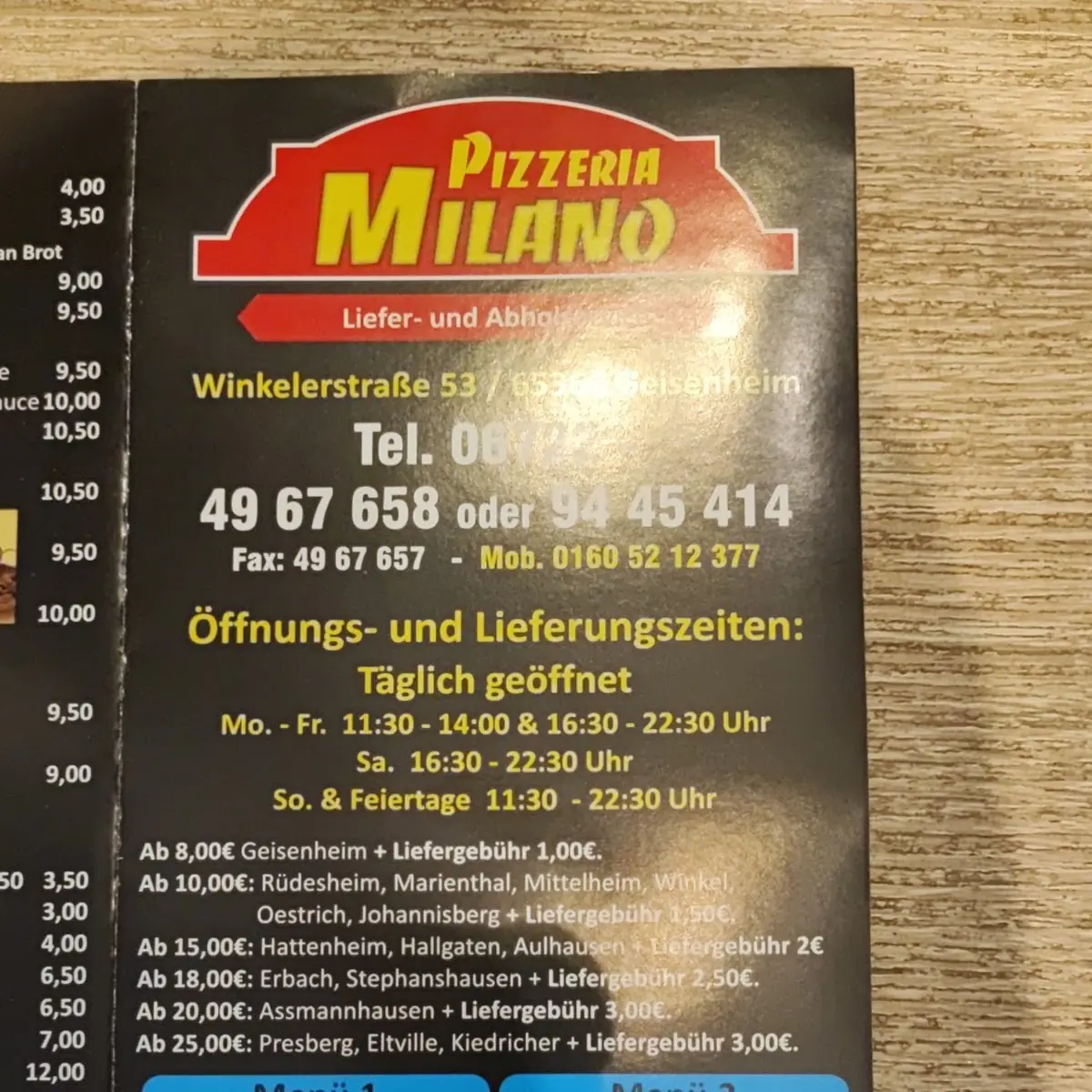 Speisekarte photo 2