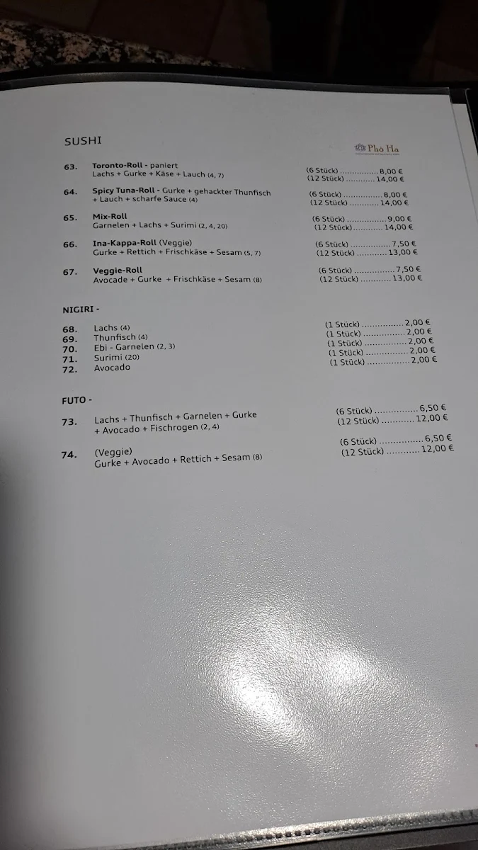 Speisekarte photo 2