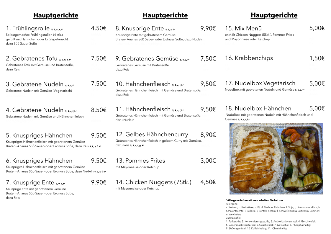 Speisekarte photo 1
