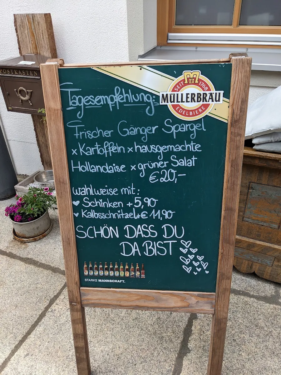 Speisekarte, Oberwirt Perach