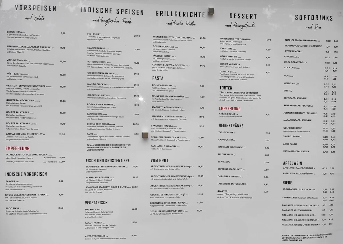 Speisekarte photo 1