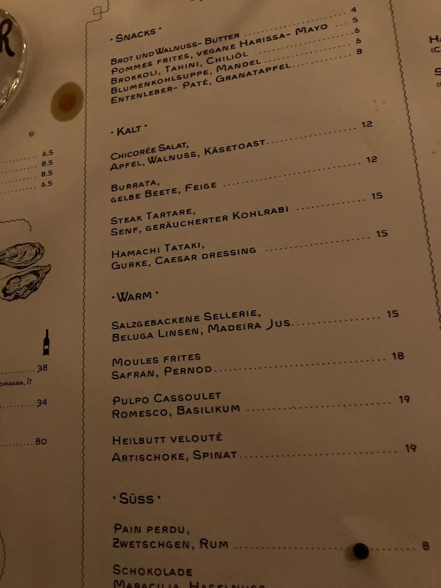 Speisekarte, Beuster