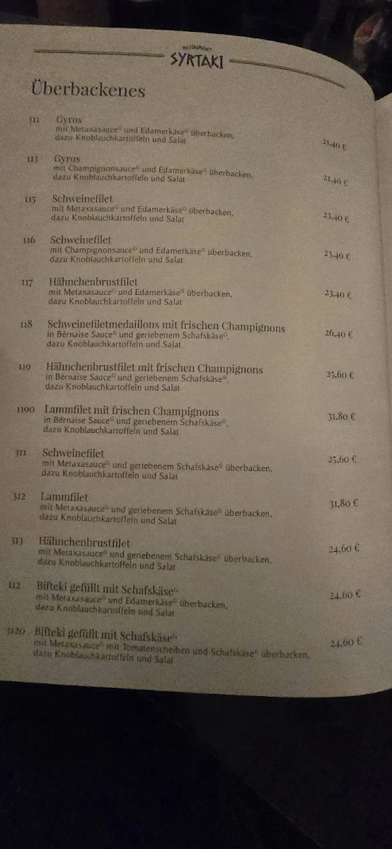 Speisekarte photo 2