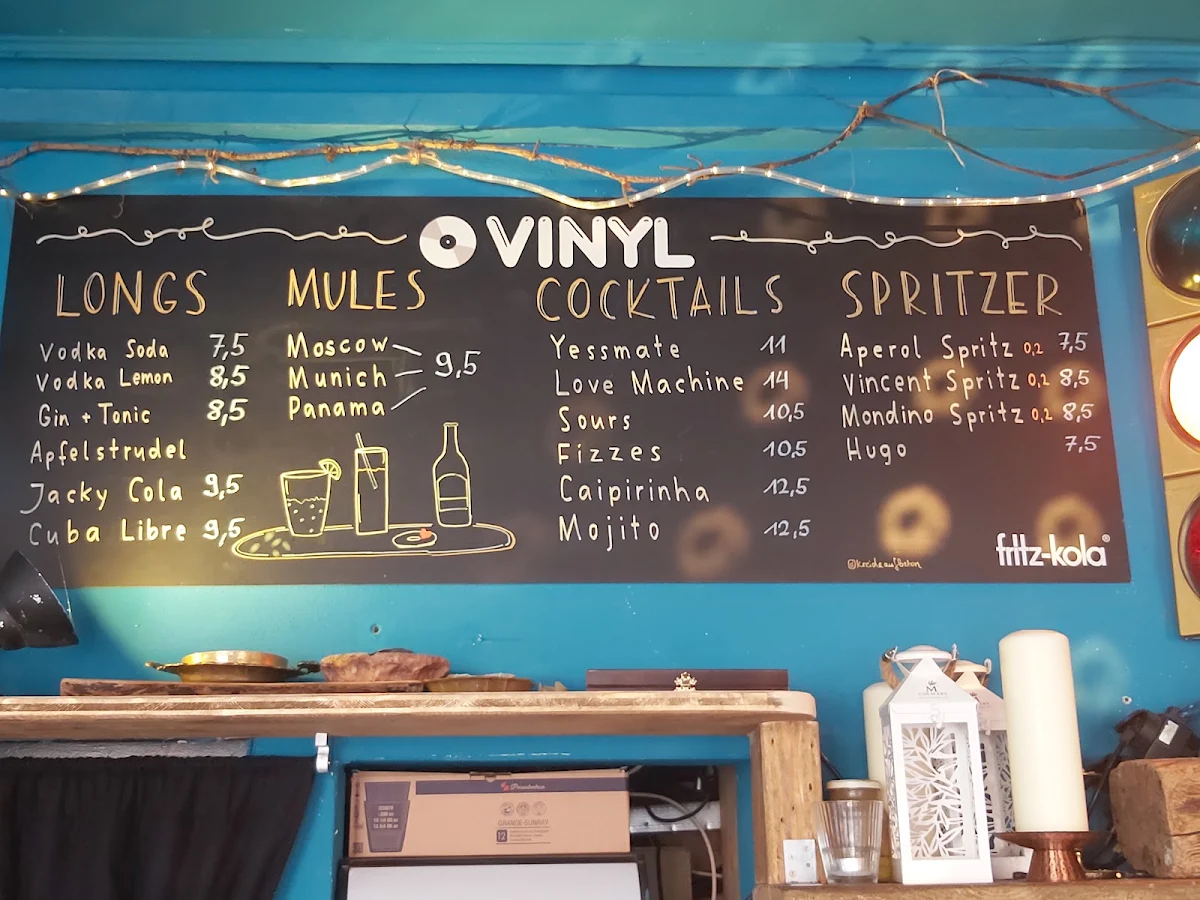 Speisekarte, VINYL Bar