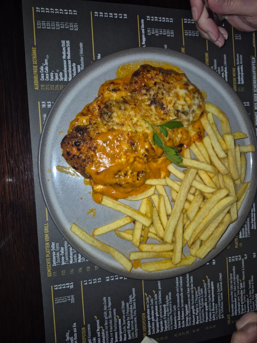 Speisekarte, Restaurant Athen