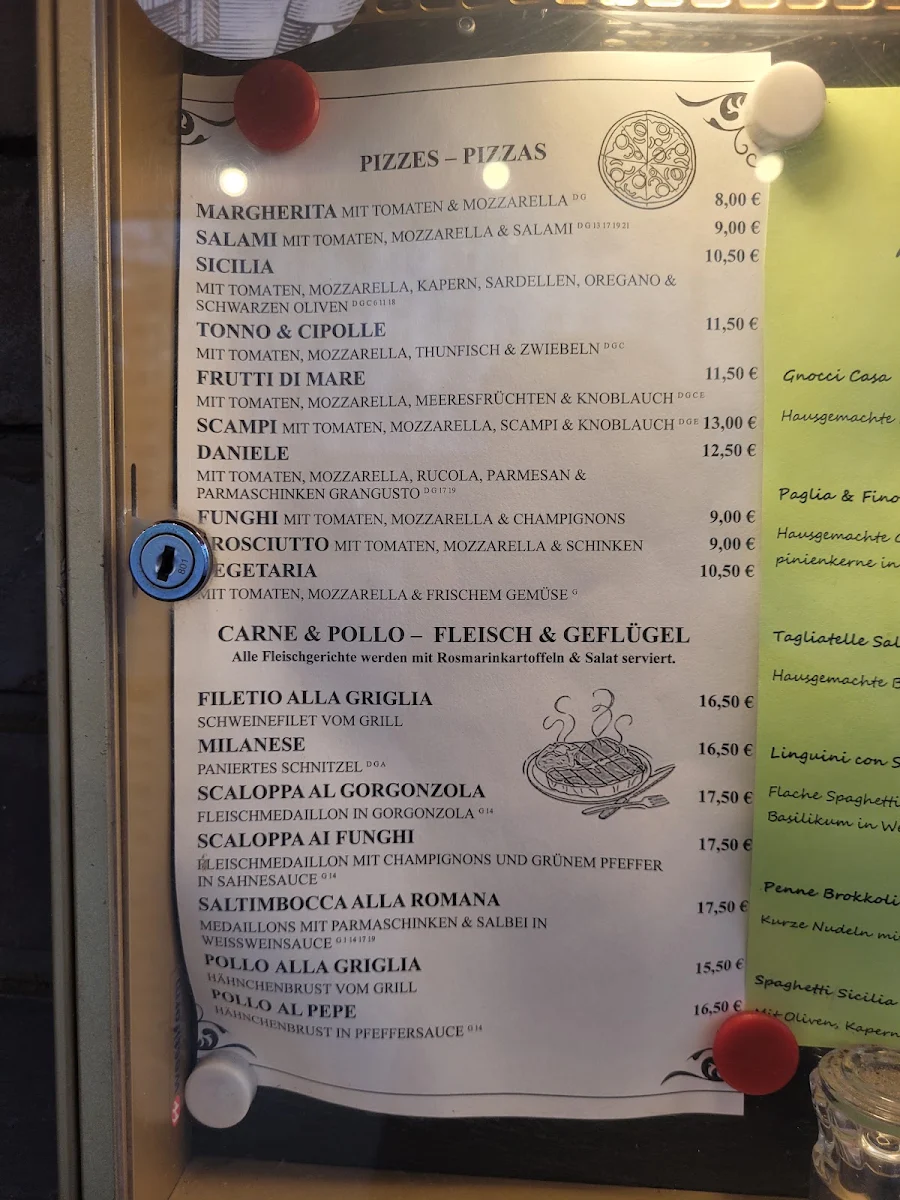 Speisekarte, Daniele
