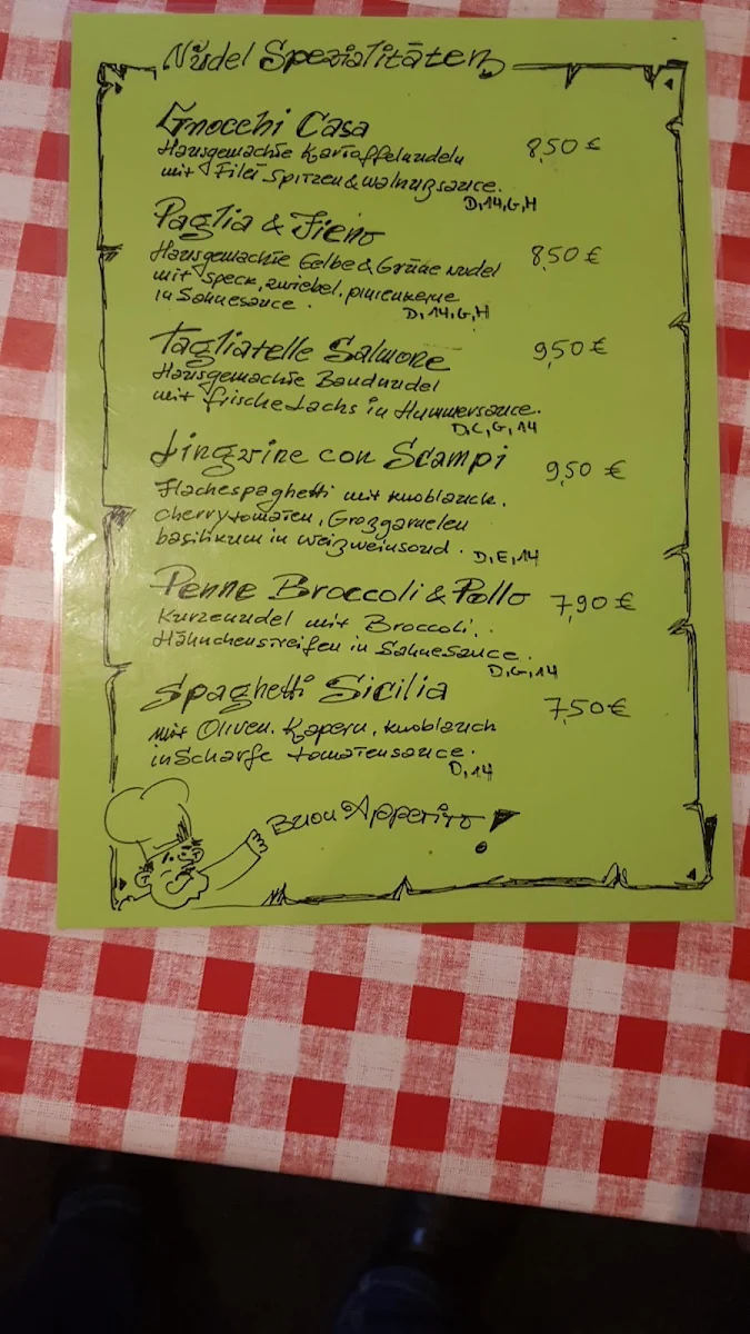 Speisekarte, Daniele