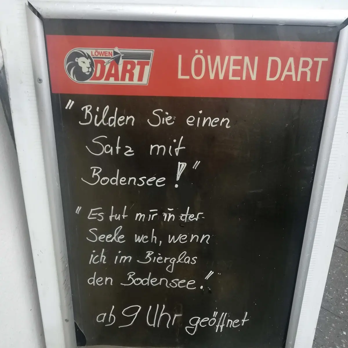 Speisekarte, Galerie Cafe