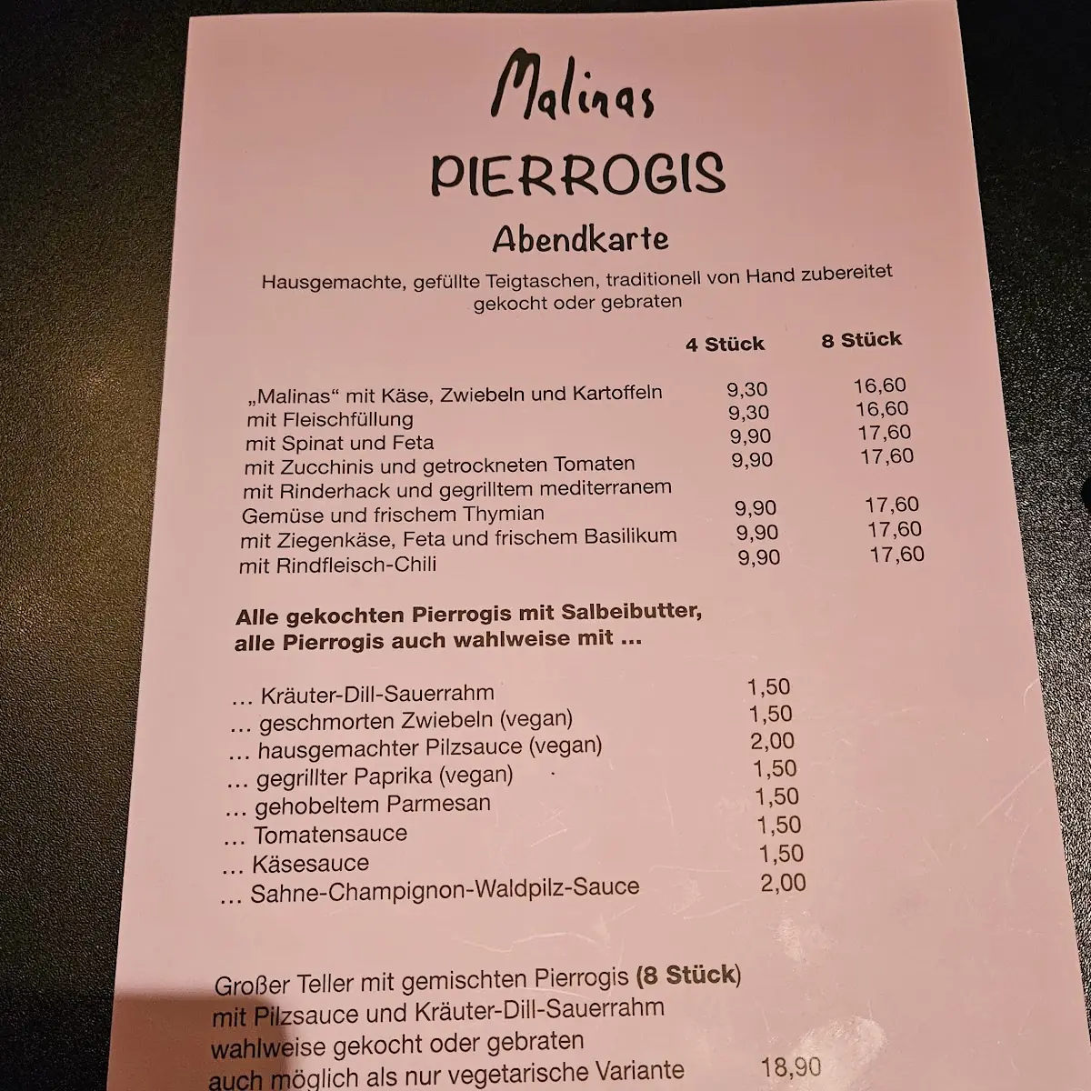 Speisekarte photo 9