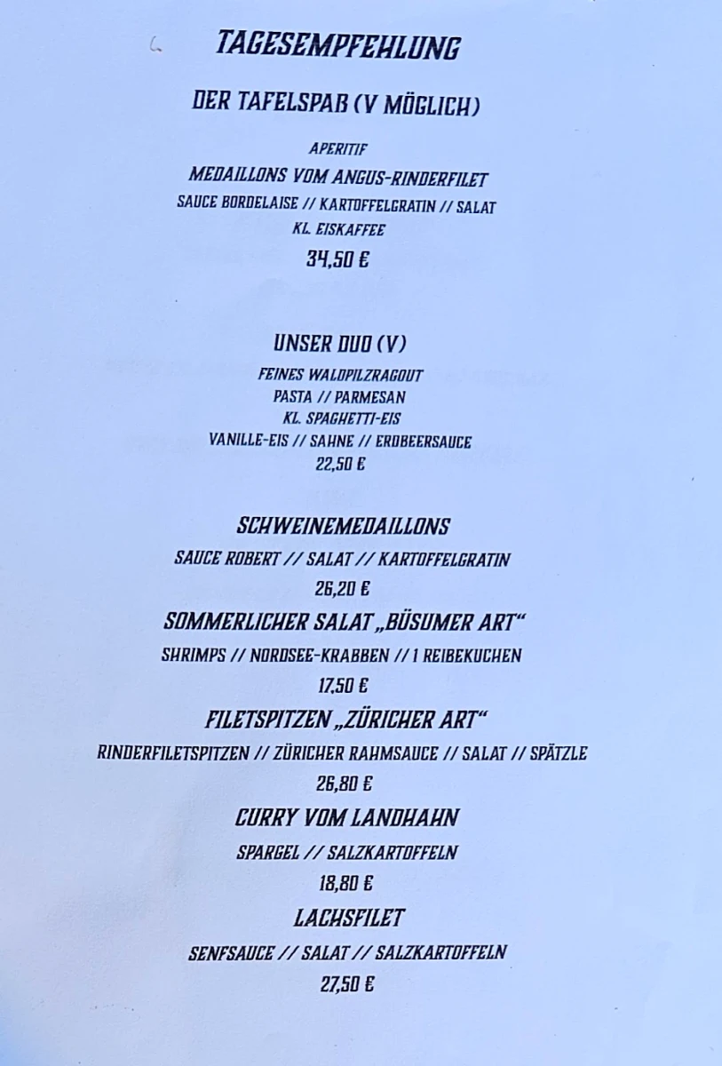 Speisekarte photo 1