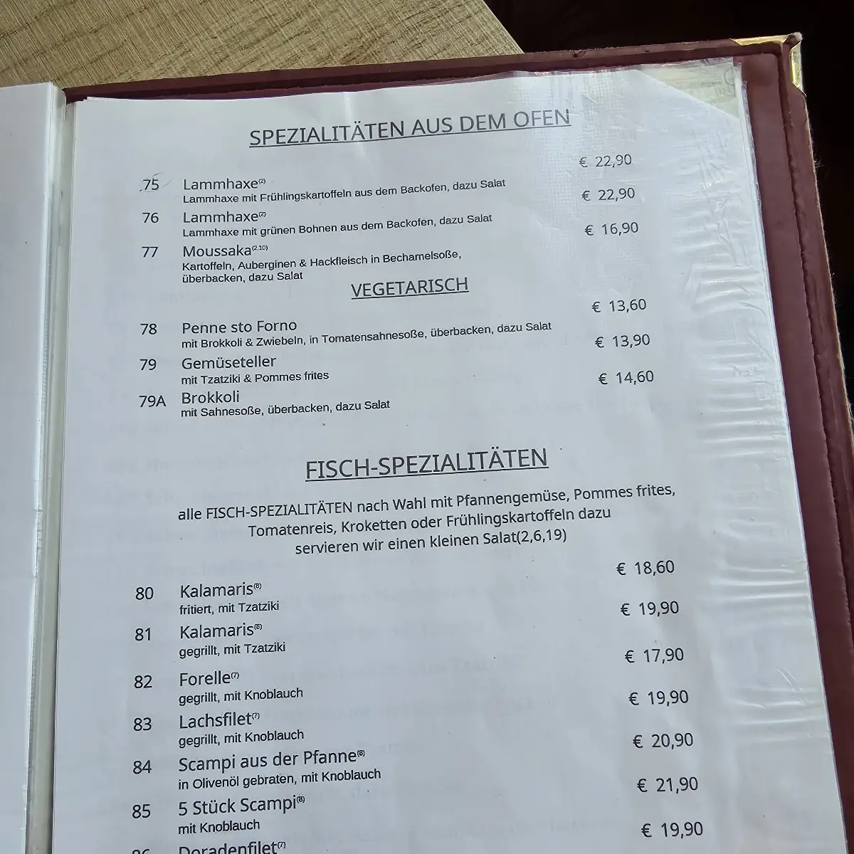 Speisekarte photo 4
