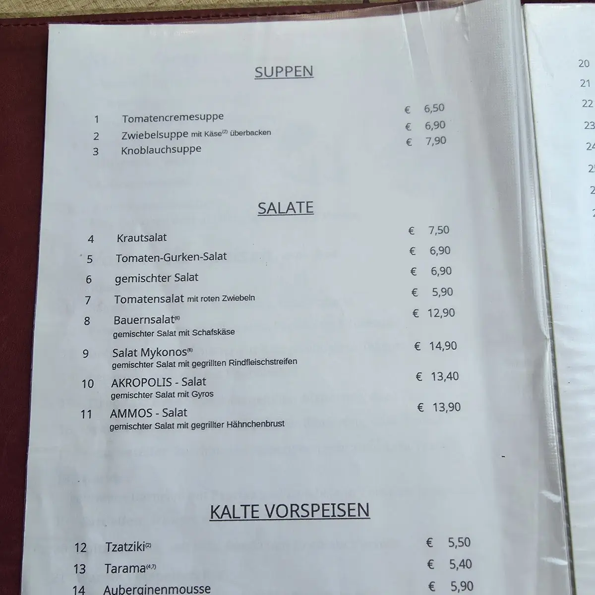 Speisekarte photo 6