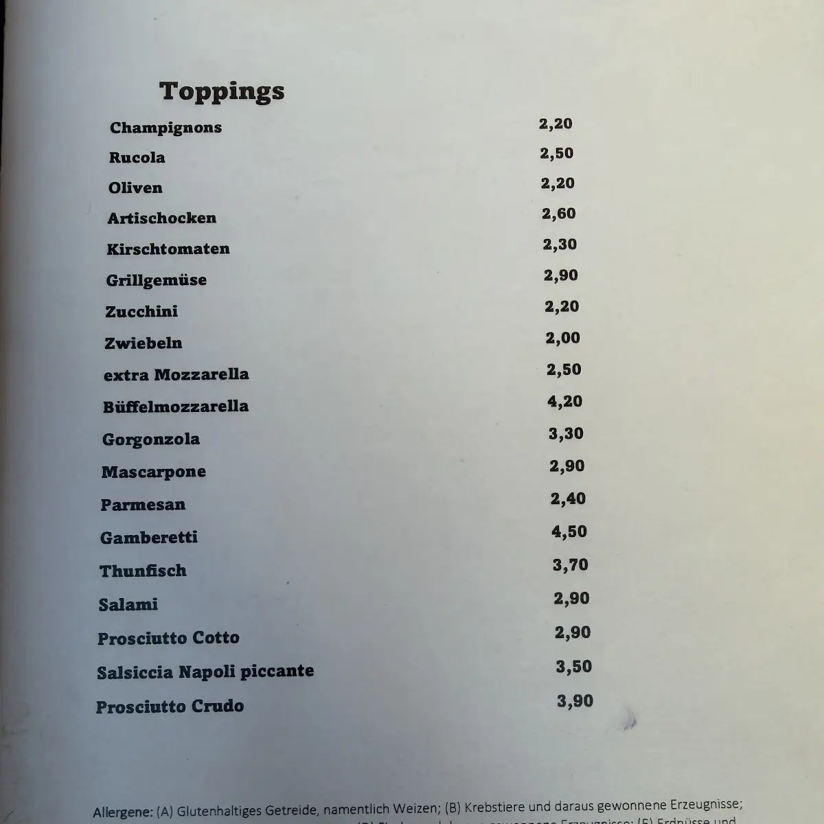 Speisekarte photo 2