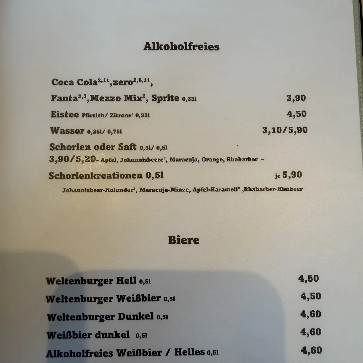 Speisekarte photo 3