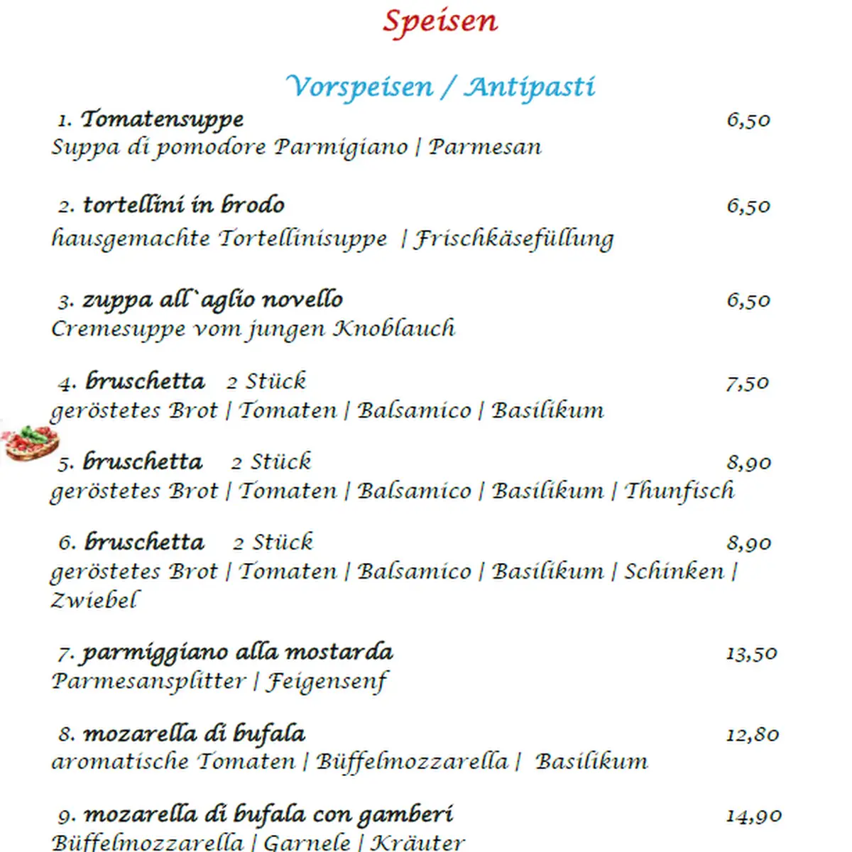 Speisekarte photo 3