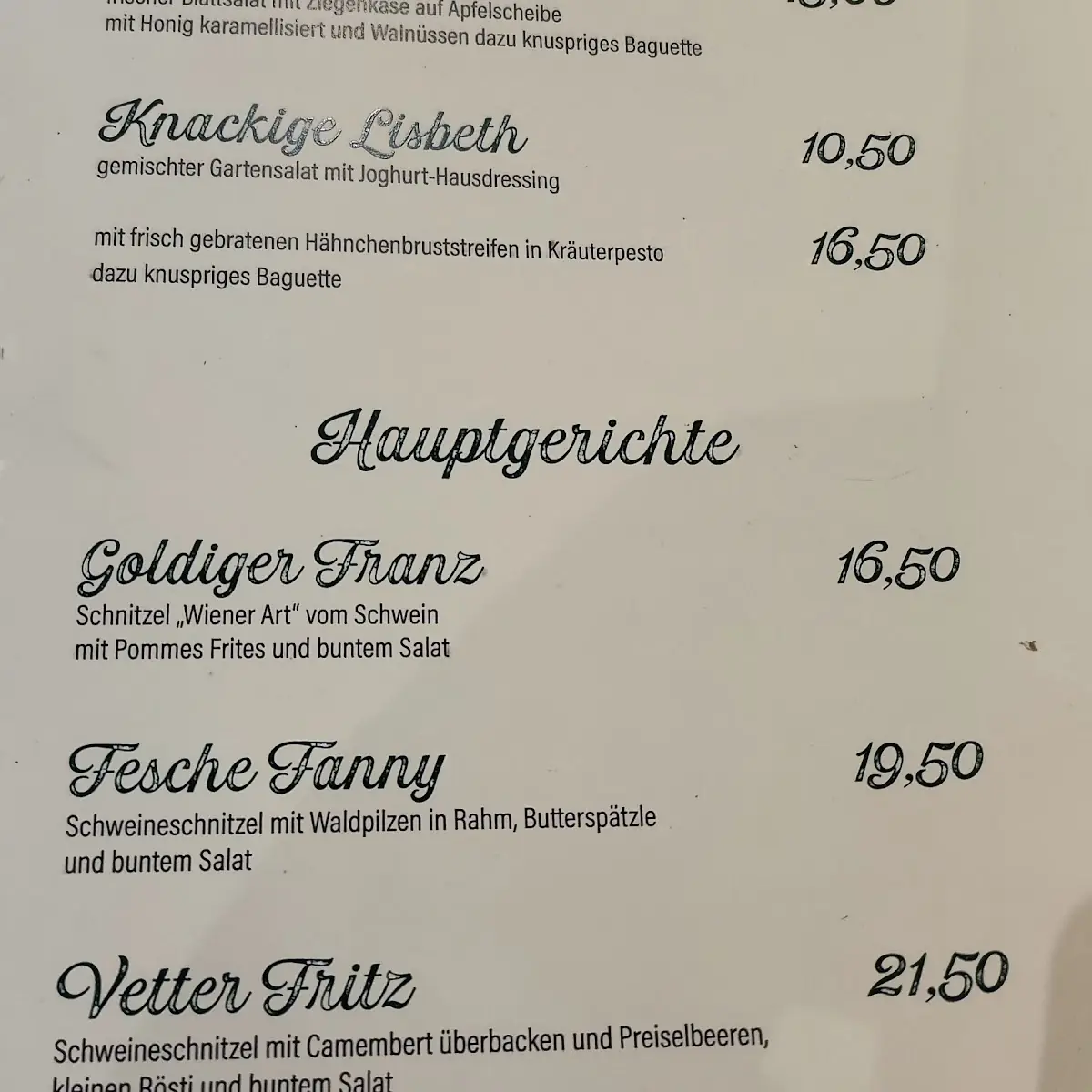 Speisekarte photo 1