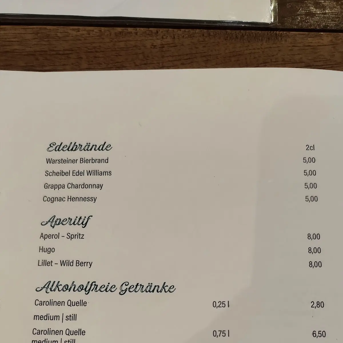 Speisekarte photo 2
