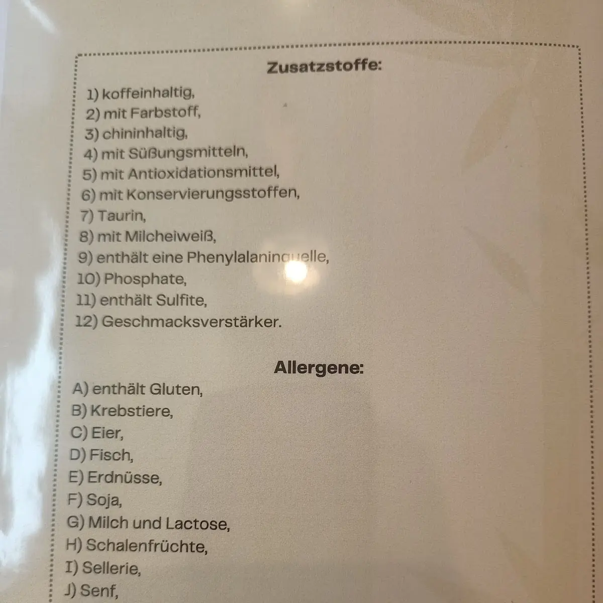 Speisekarte photo 5