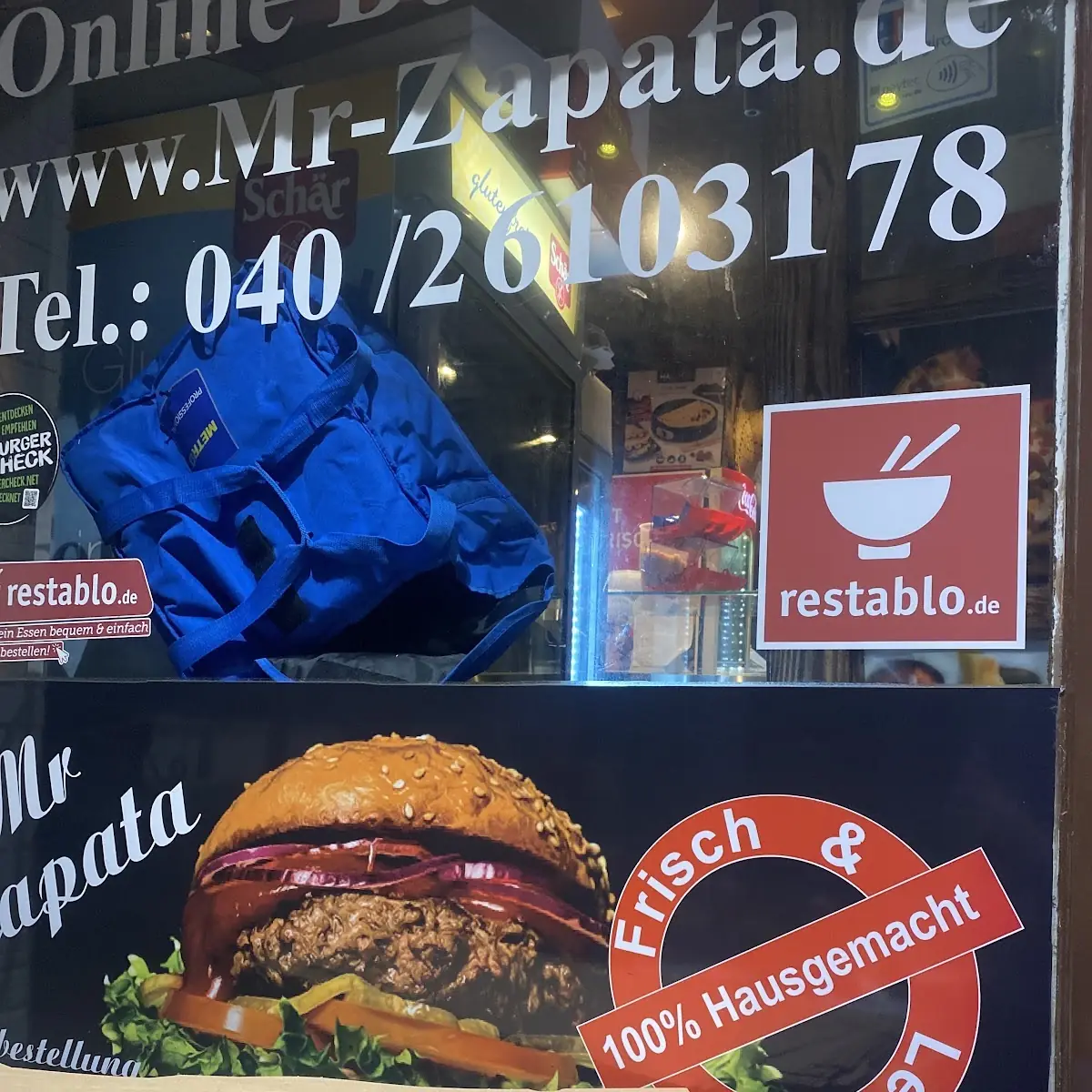 Speisekarte, Mr. Zapata Eidelstedt