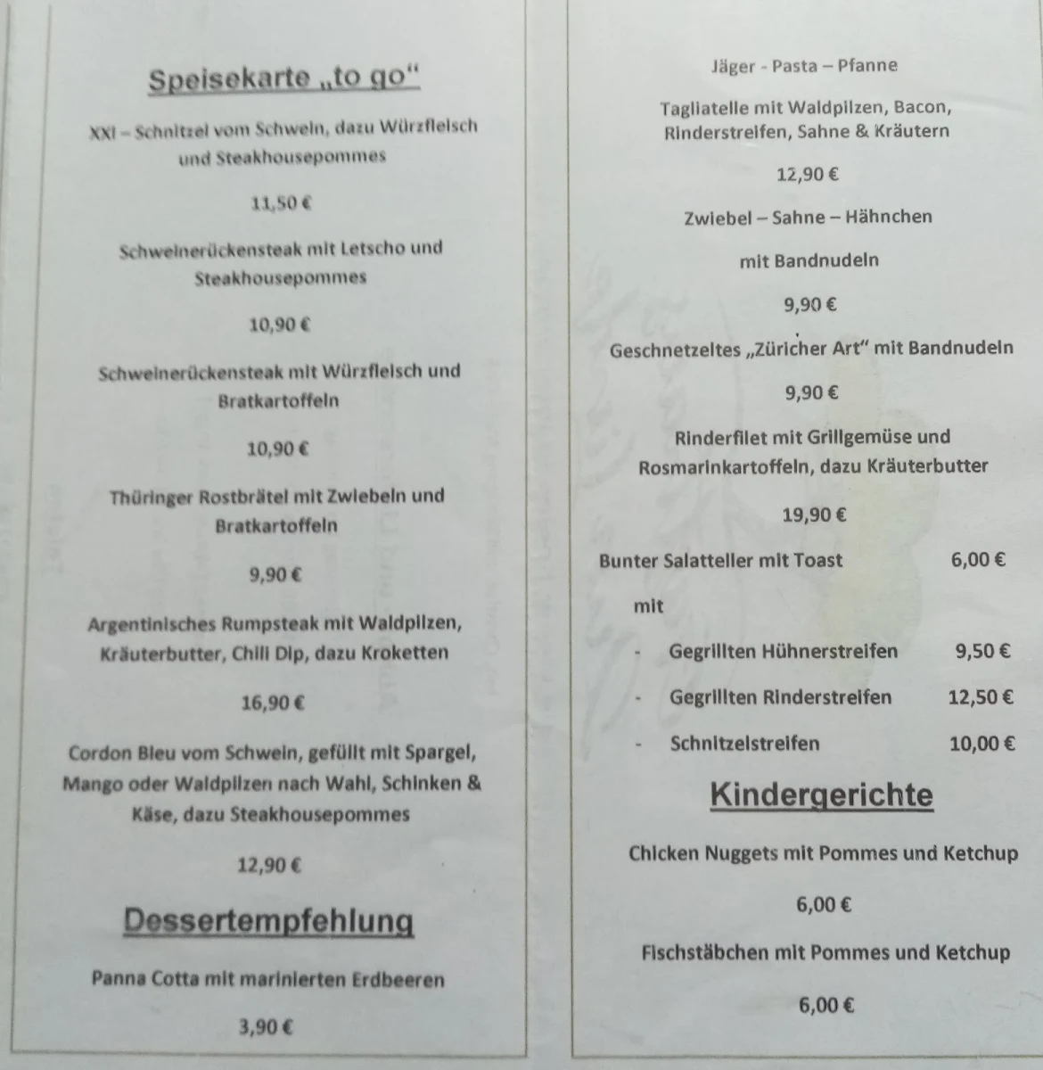 Speisekarte photo 5