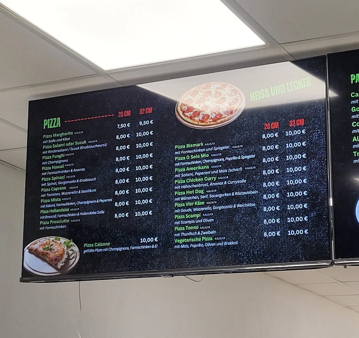 Speisekarte, ISS DÖNER
