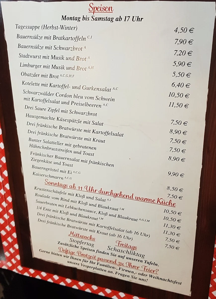 Speisekarte photo 2