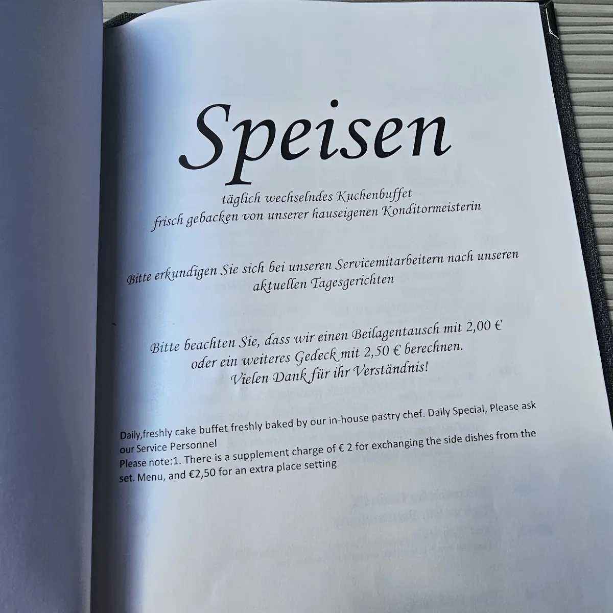 Speisekarte photo 5