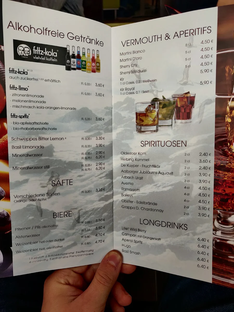 Speisekarte, Café Bohne