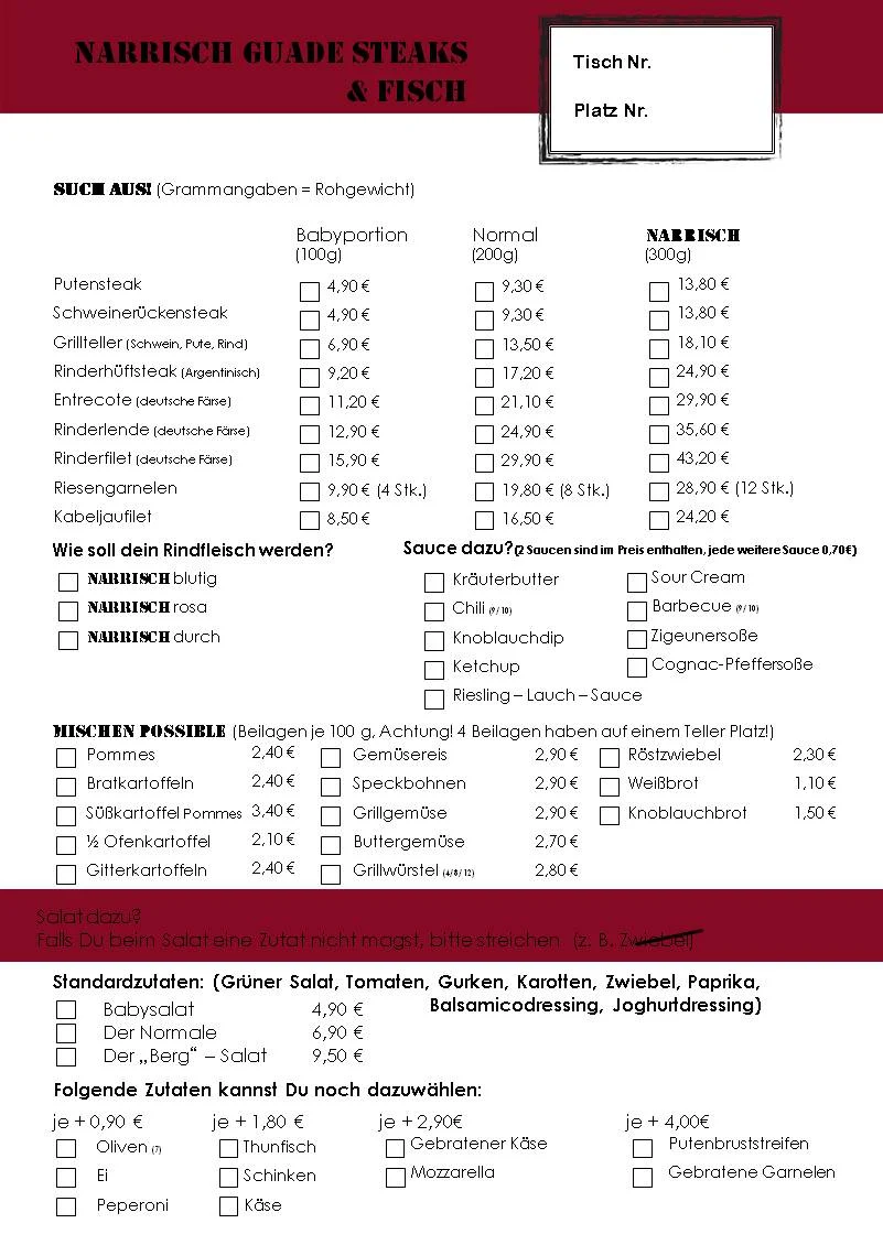 Speisekarte photo 2
