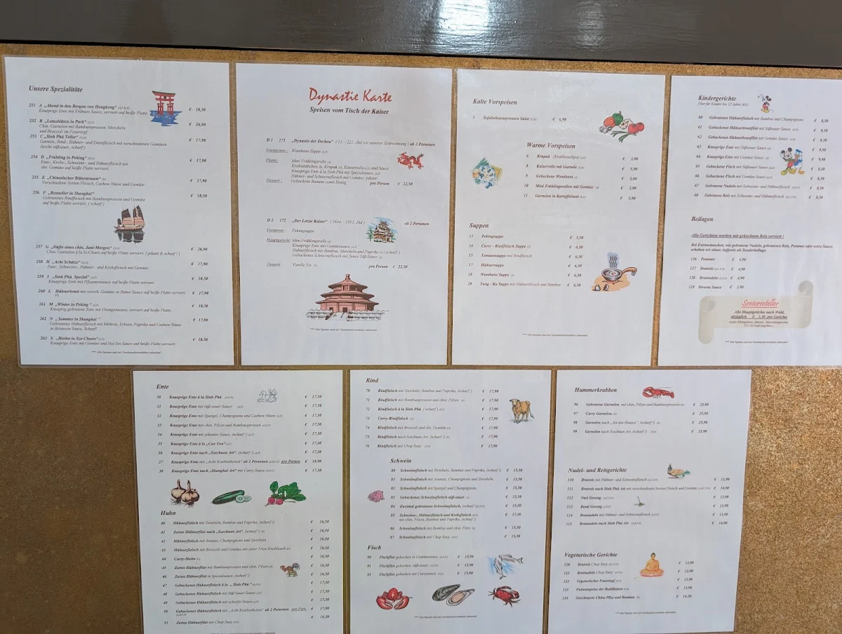 Speisekarte, Sinh Phu
