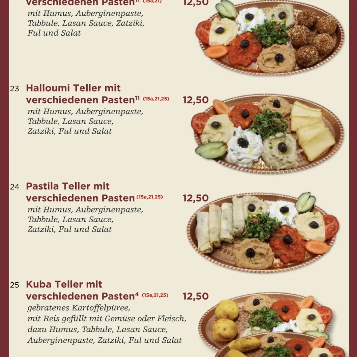 Speisekarte, Lasan Restaurant