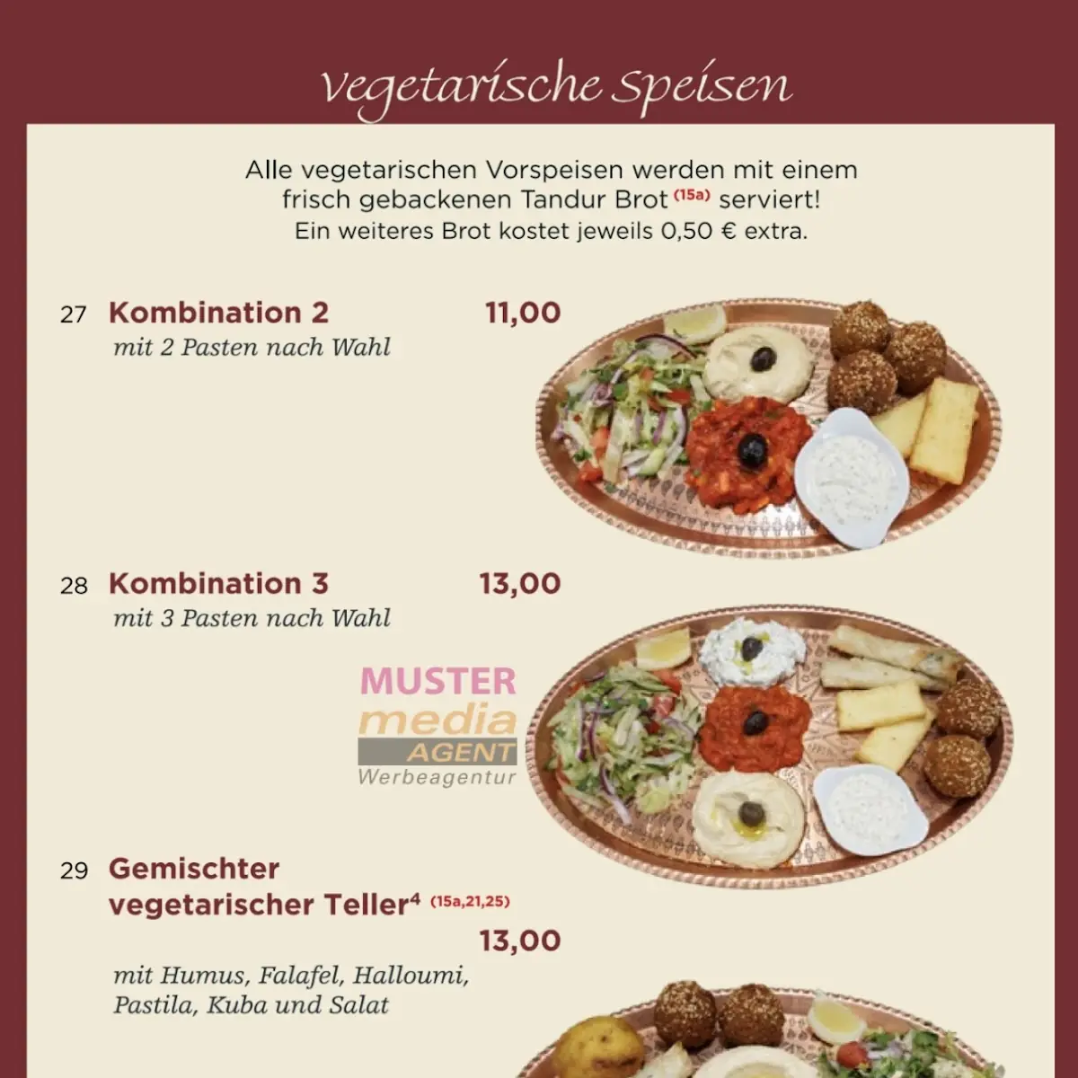 Speisekarte, Lasan Restaurant