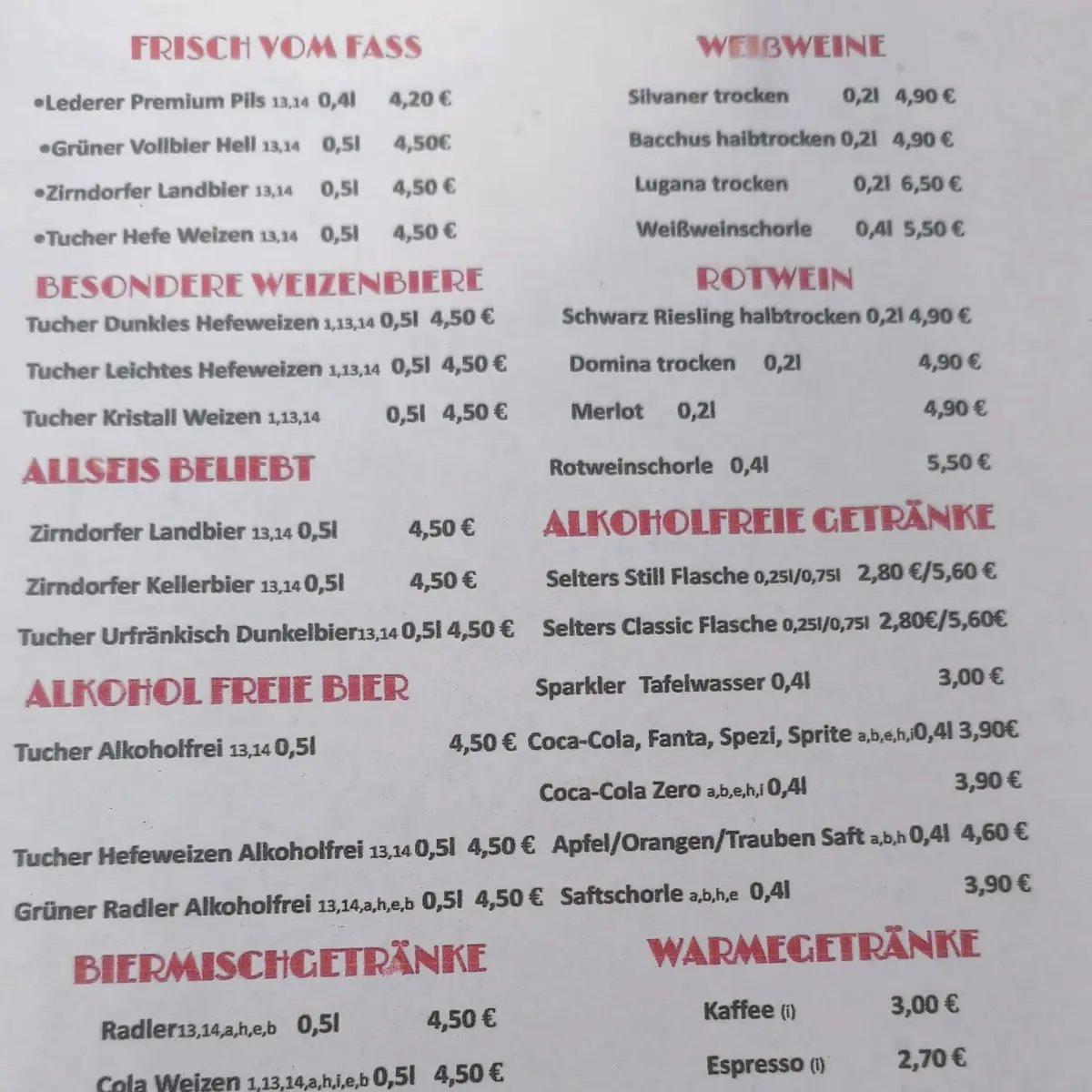 Speisekarte photo 4