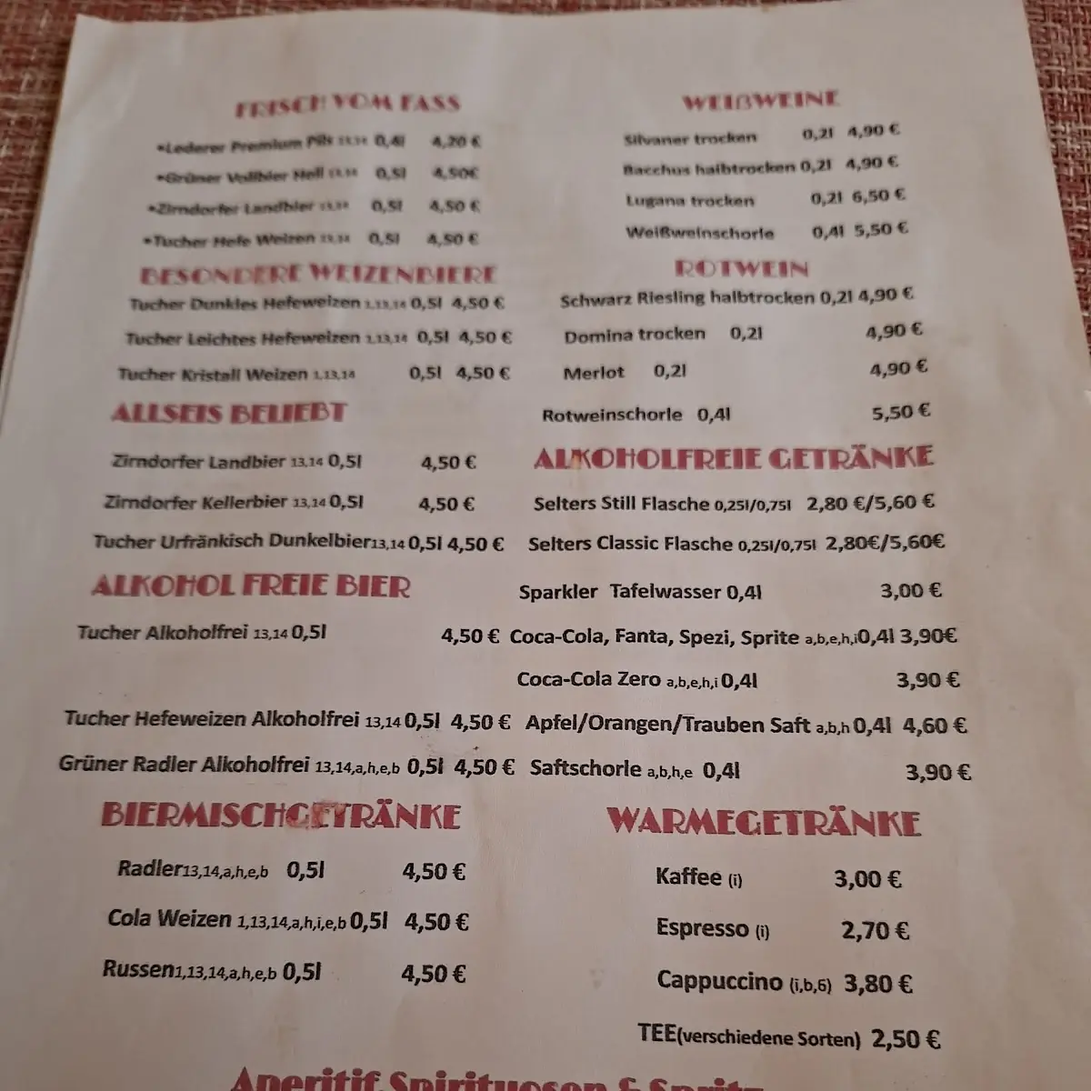 Speisekarte photo 7