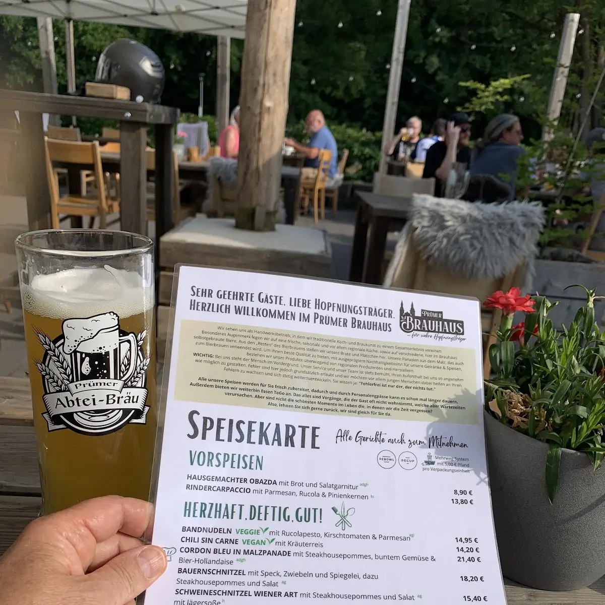 Speisekarte, Prümer Brauhaus