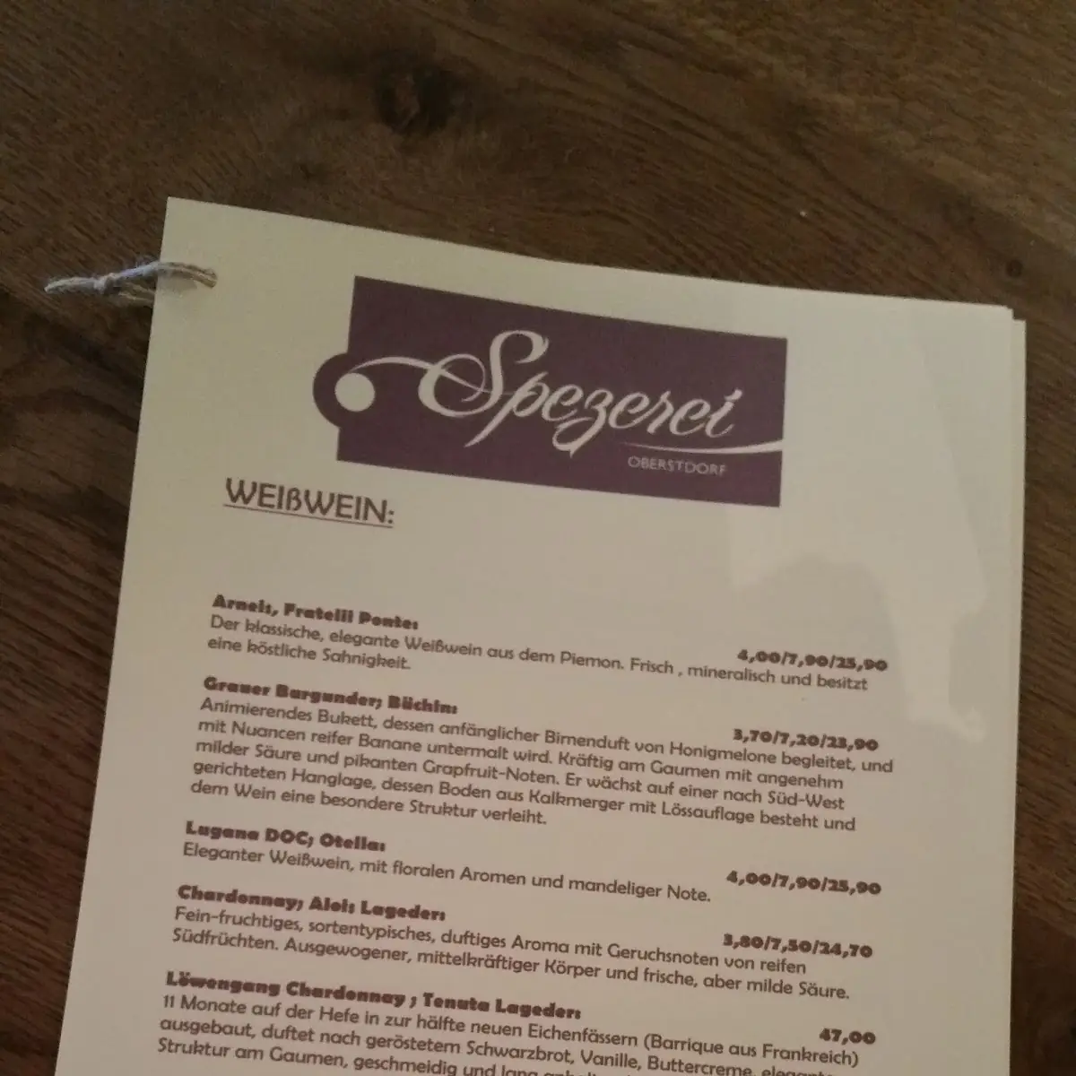Speisekarte photo 1