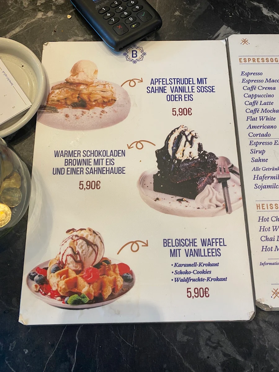 Speisekarte, Barachel Café