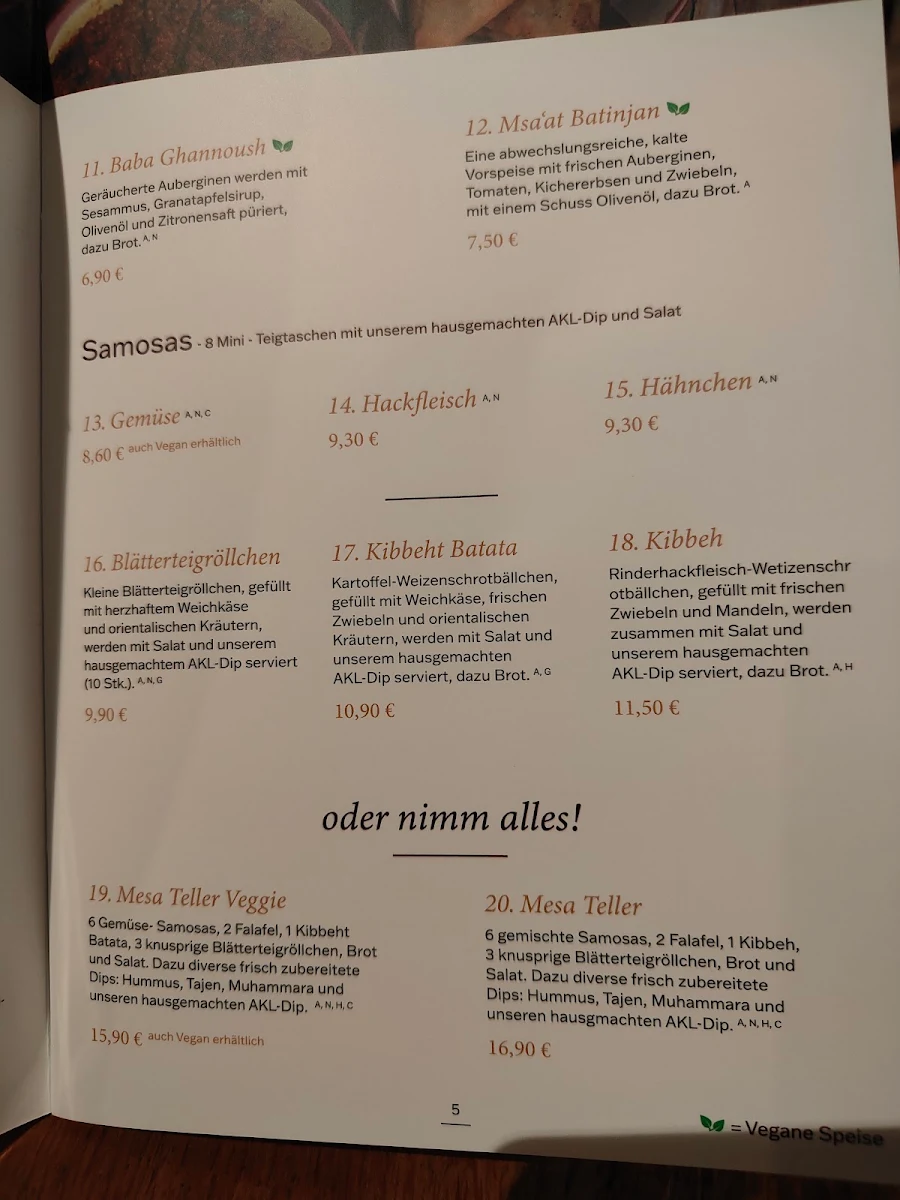 Speisekarte photo 2