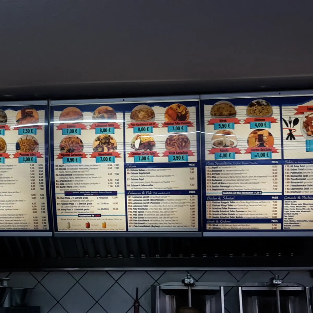 Speisekarte, Ali Baba Pizza und Kebab Haus Emmendingen (neuer Inhaber)