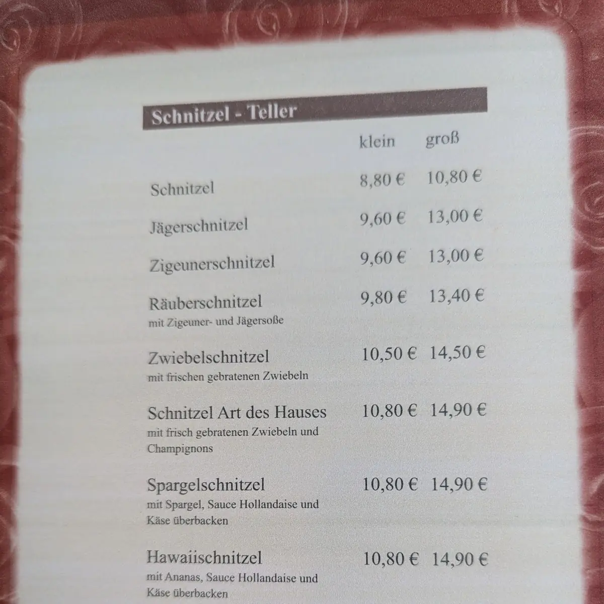 Speisekarte photo 3