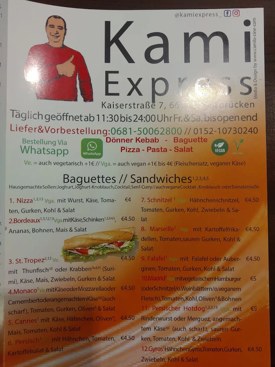 Speisekarte, Kami Express