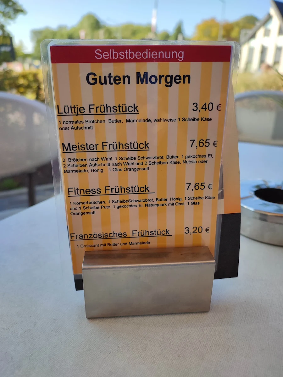Speisekarte, Bäckerei Sikken, Filiale Harsweg