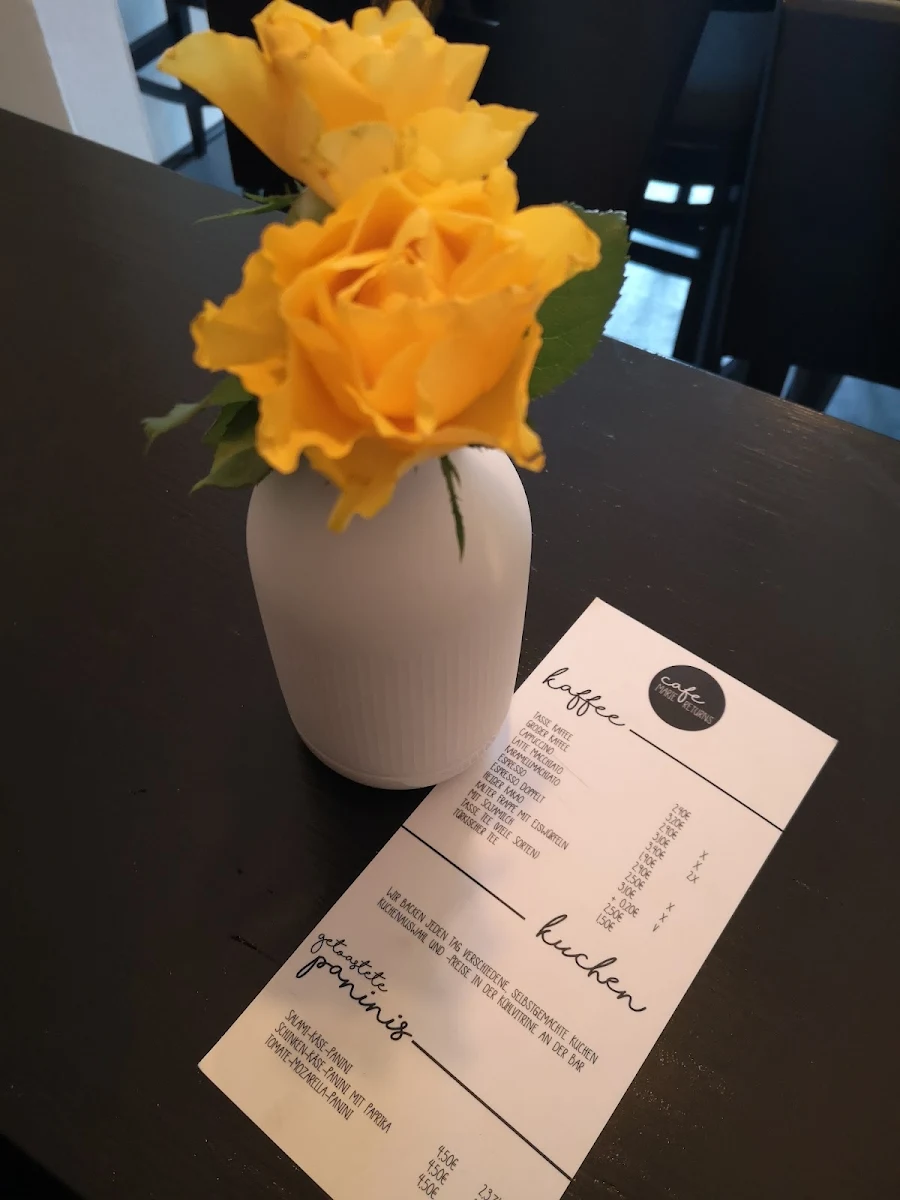 Speisekarte, Cafe Marie