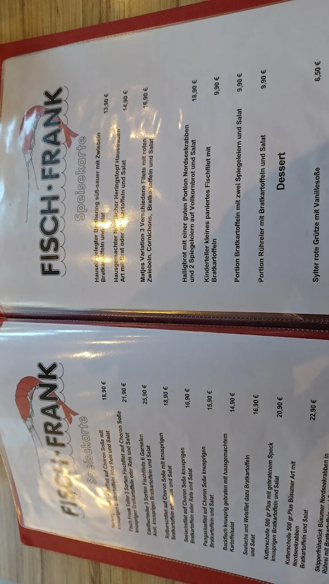 Speisekarte, Fisch Frank