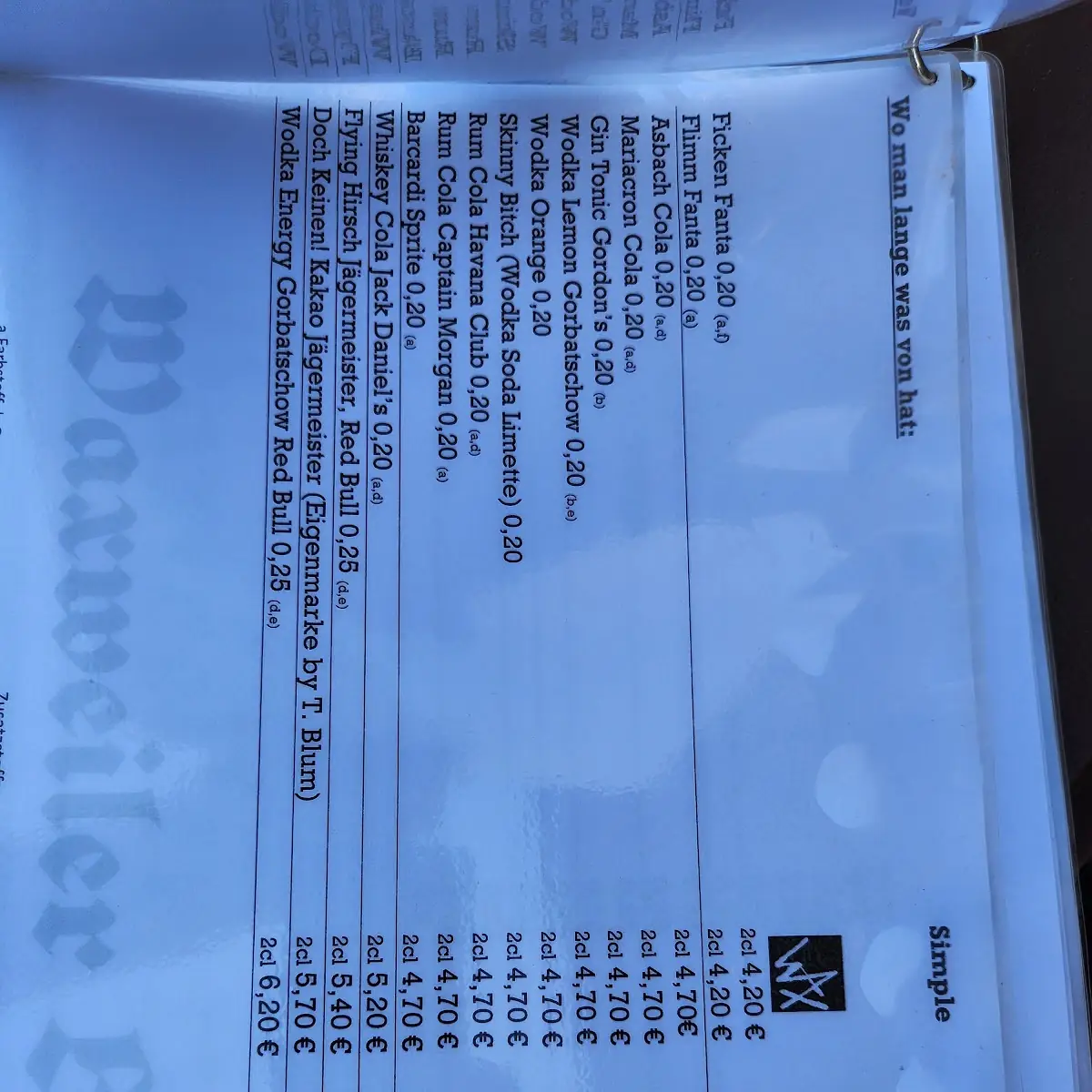 Speisekarte photo 4